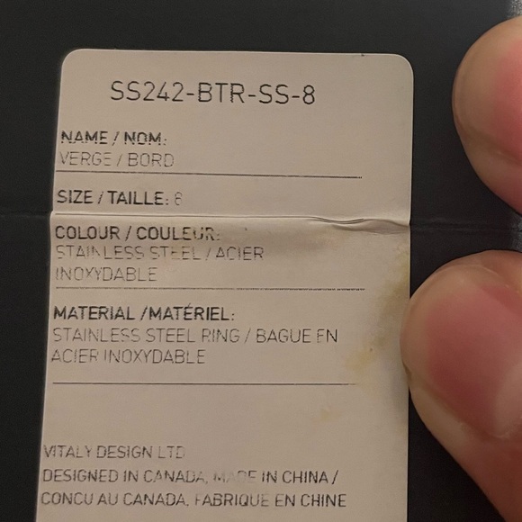 vitaly verge genderless ring. Brand new. See other listings for companions - Picture 4 of 6